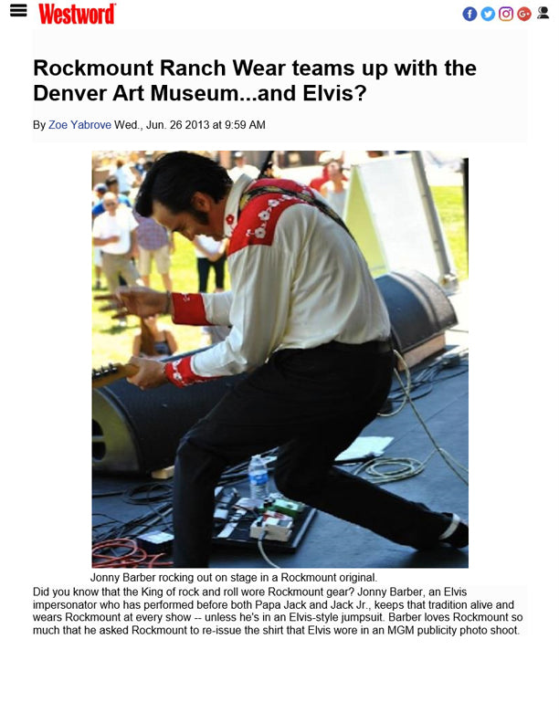 Westword - Rockmount Ranch Wear Teams Up with the Denver Art Museum...and Elvis?