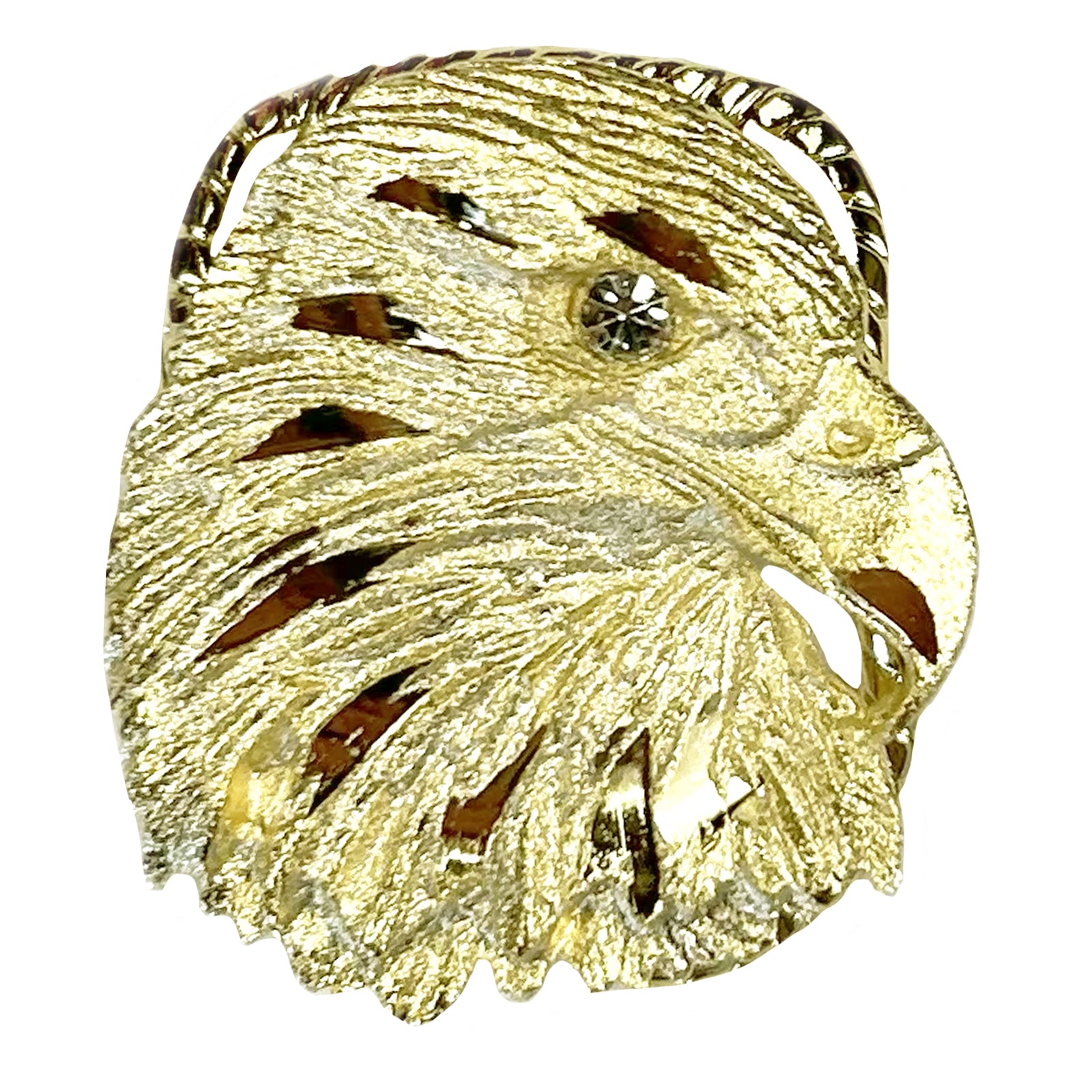 Vintage Handmade Golden Eagle Western Scarf Slider