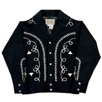 Kid's Vintage Western Bolero Jacket with White Rope Embroidery