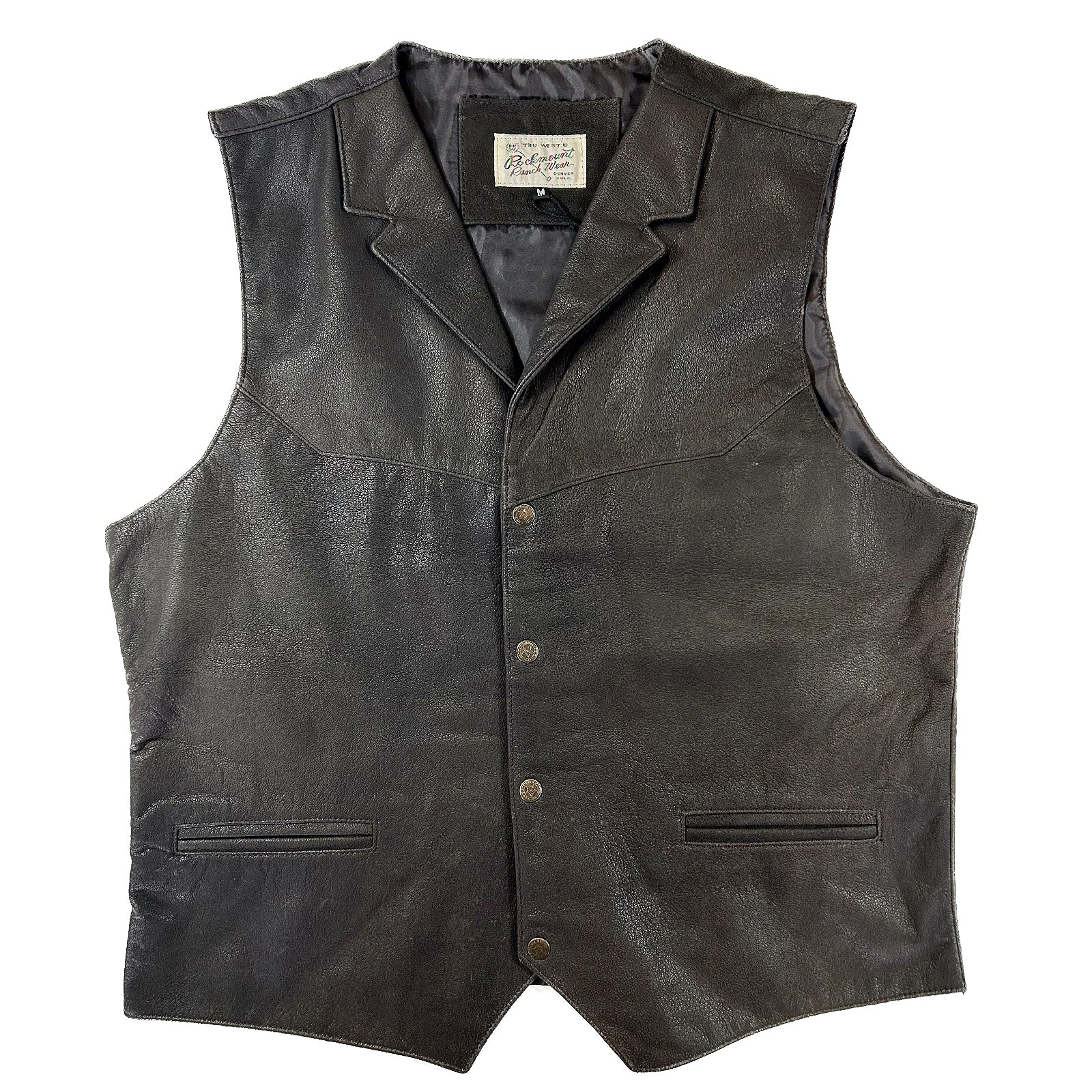 Men's Leather Vest Pebble Lamb - Rockmount