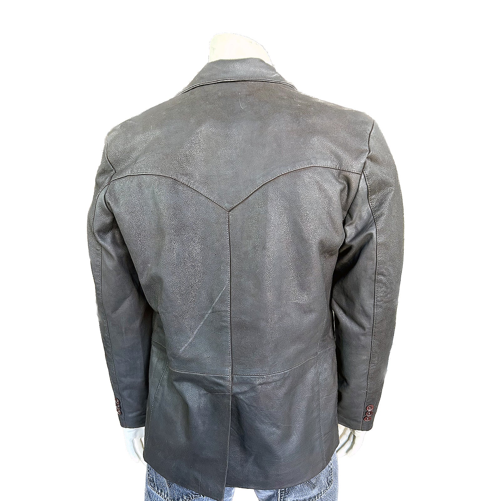 Men's Leather Western Blazer Lamb in Brown