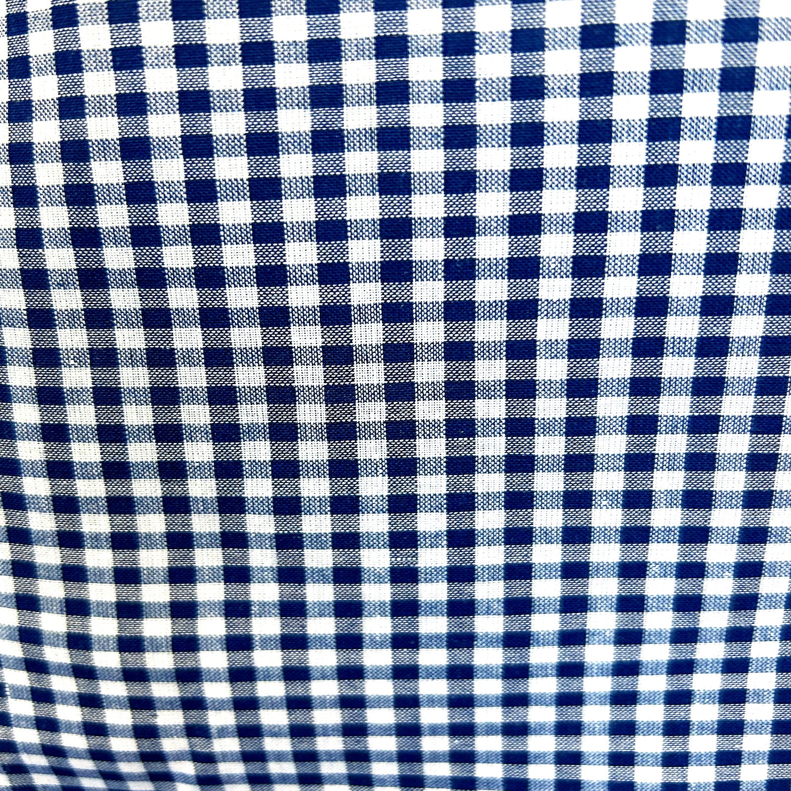 Women's Short Sleeve Navy Gingham Check Western Shirt