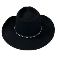 Crushable Black Felt Cowboy Hat