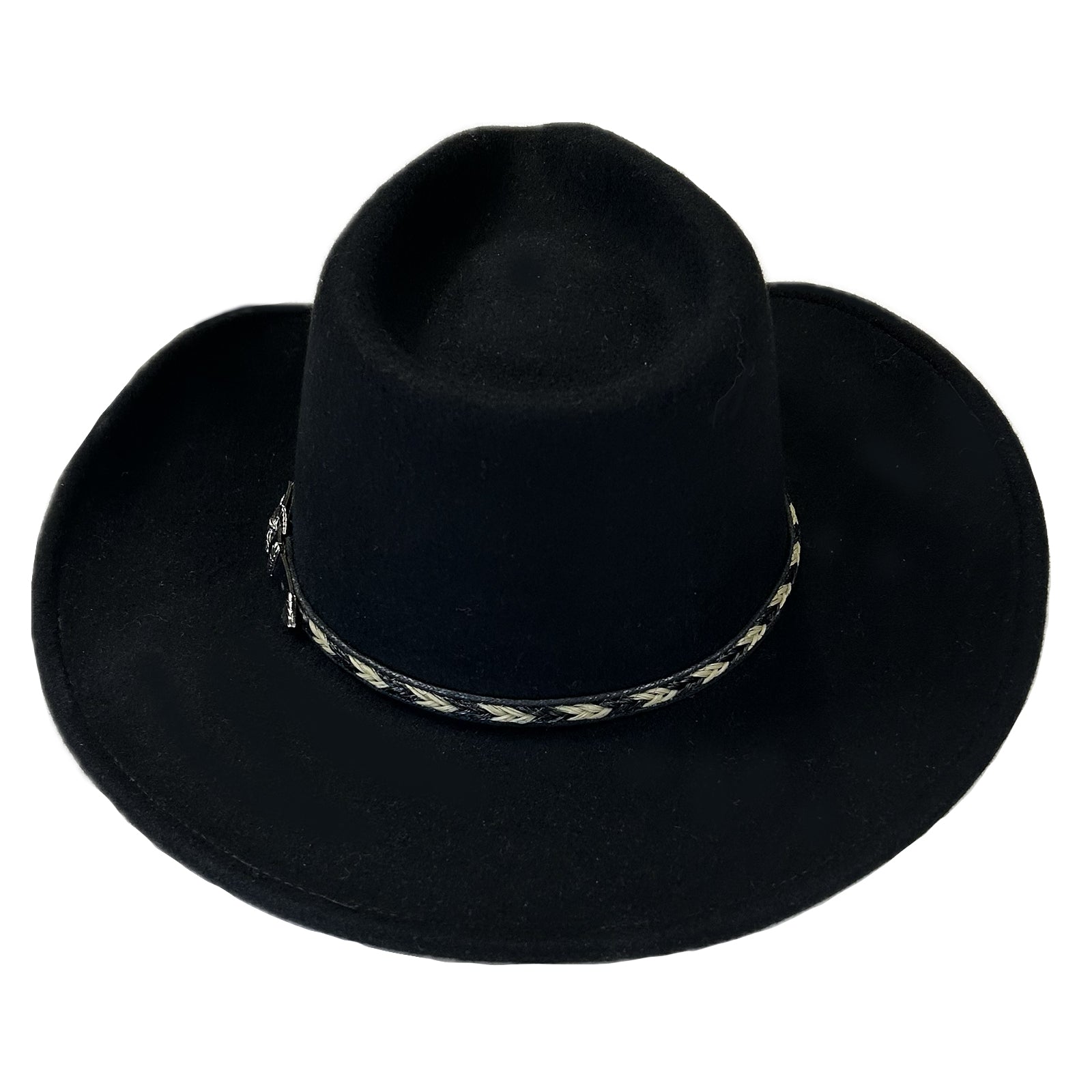 Crushable Black Felt Cowboy Hat