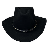Crushable Black Felt Cowboy Hat