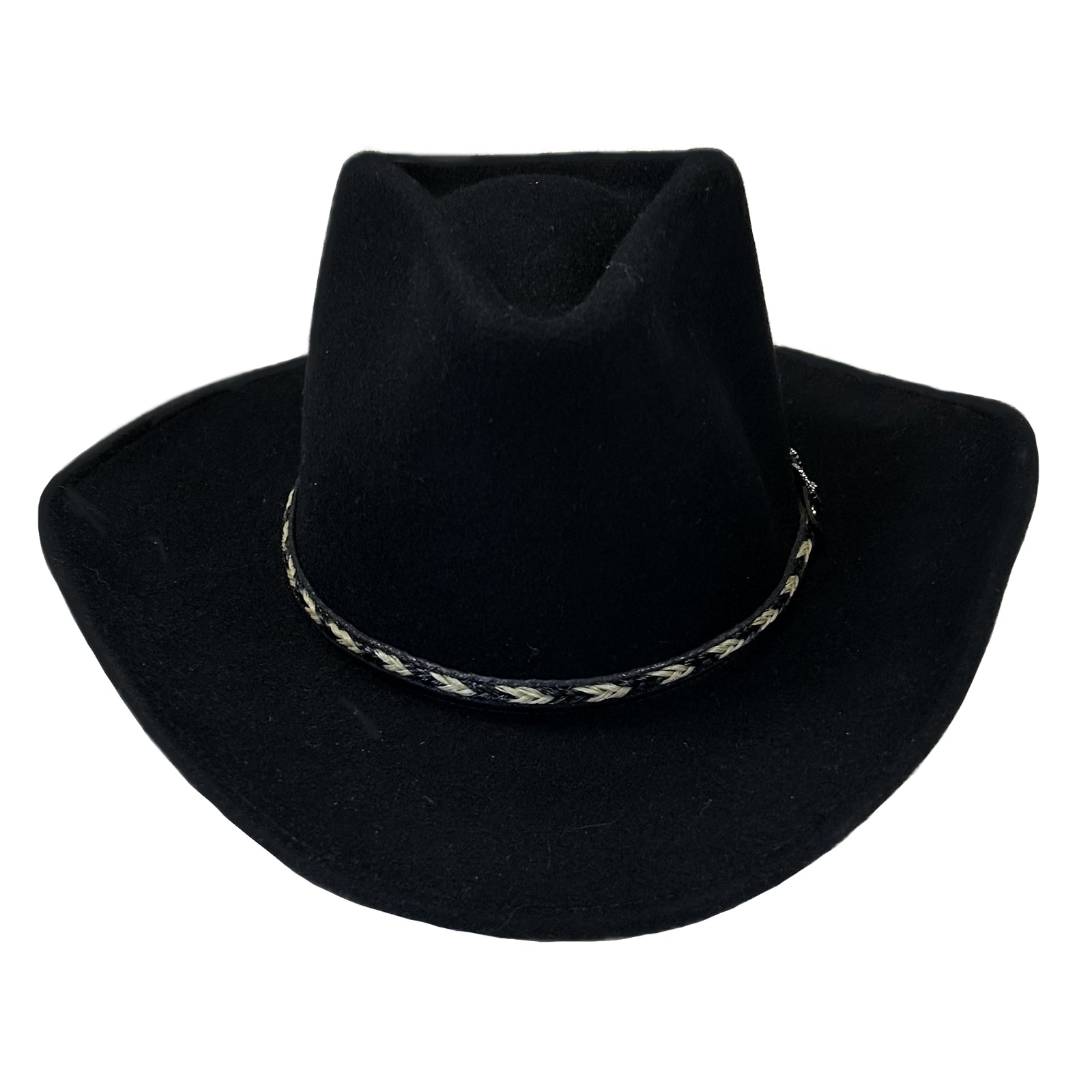 Crushable Black Felt Cowboy Hat