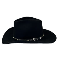 Crushable Black Felt Cowboy Hat