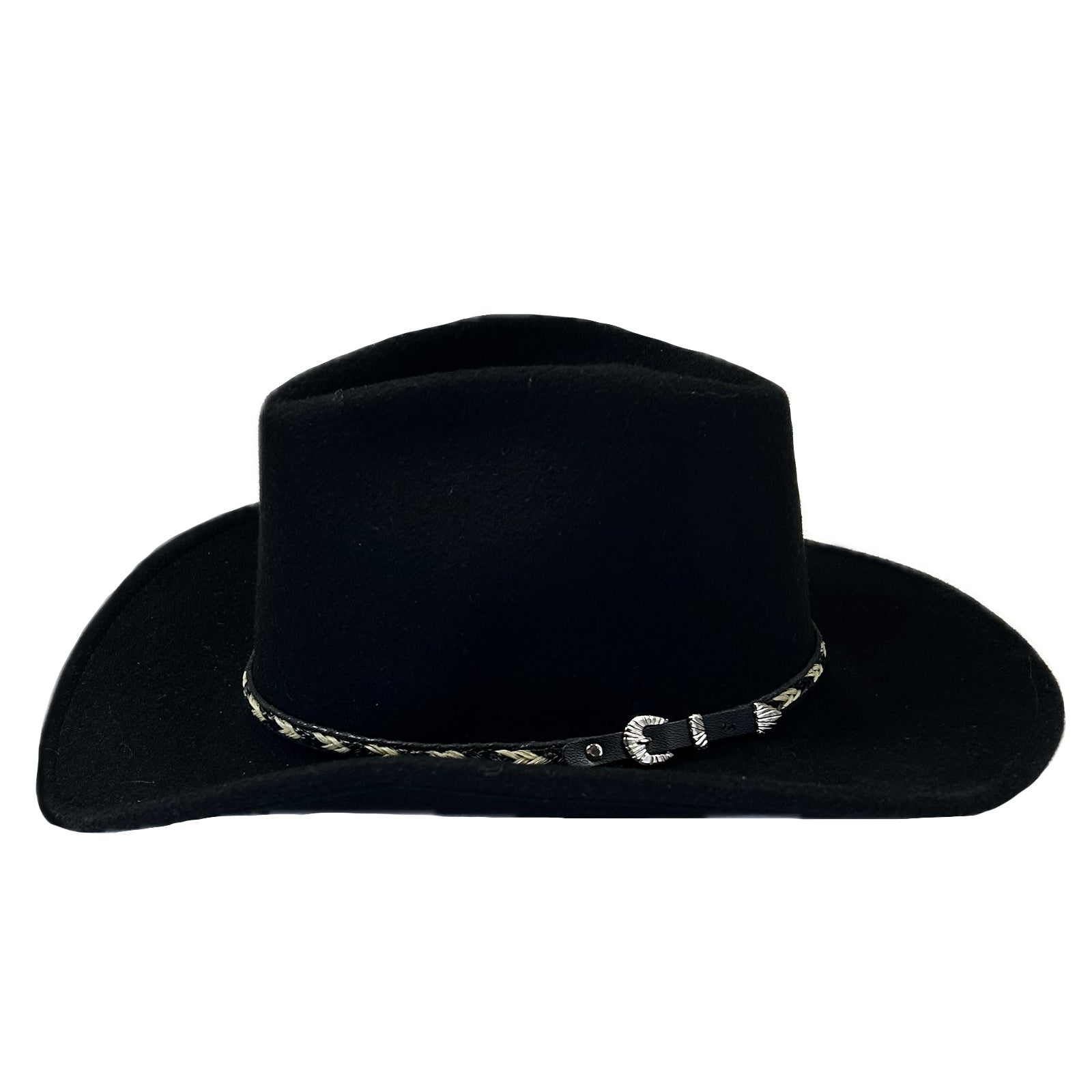 Crushable Black Felt Cowboy Hat