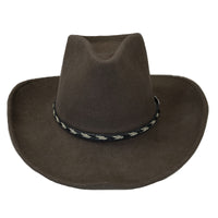Crushable Brown Felt Western Hat
