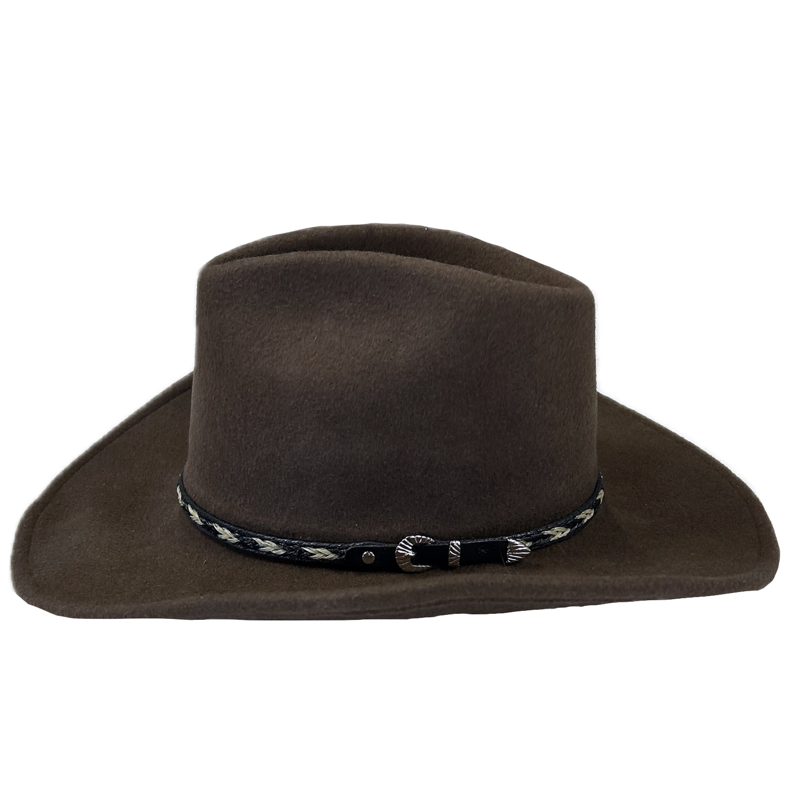 Crushable Brown Felt Western Hat