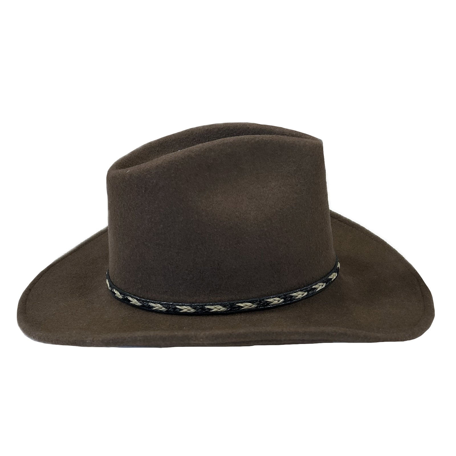 Crushable Brown Felt Western Hat