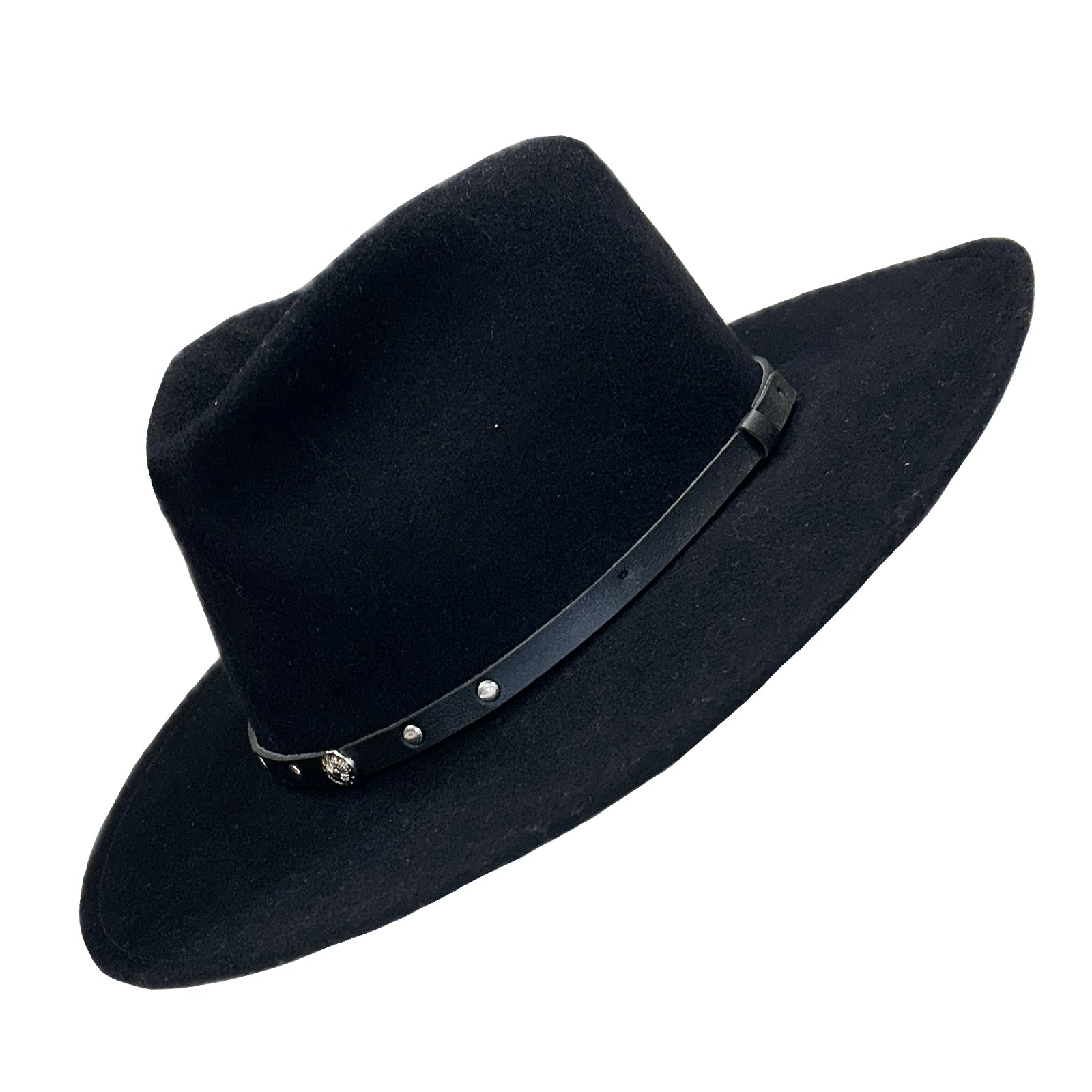 Crushable Black Felt Magic Pinch Western Hat