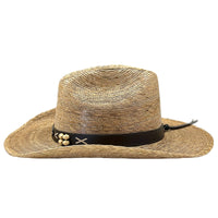 Palm Leaf Straw 2-Tone Pinch Western Hat