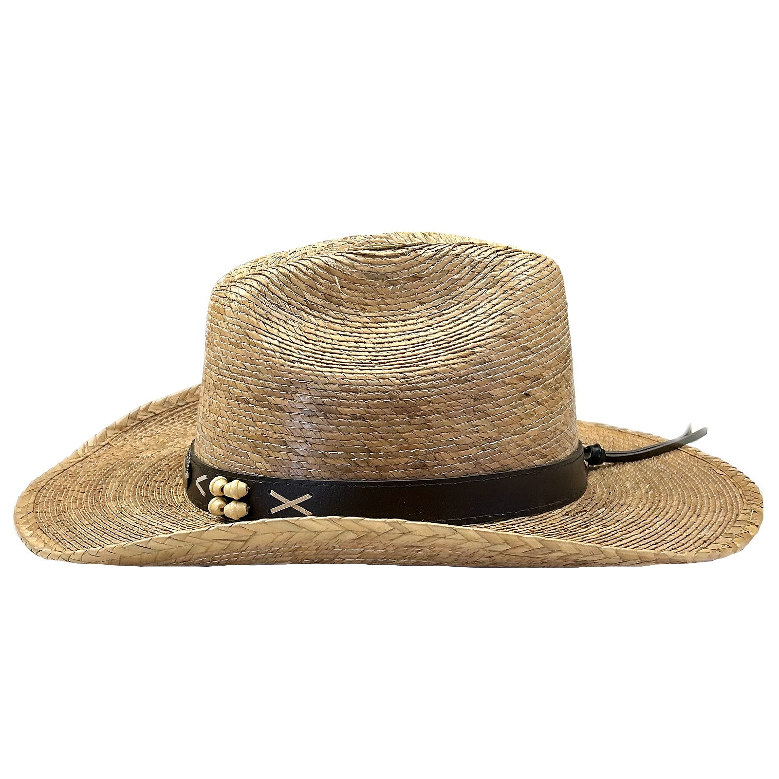 Palm Leaf Straw 2-Tone Pinch Western Hat
