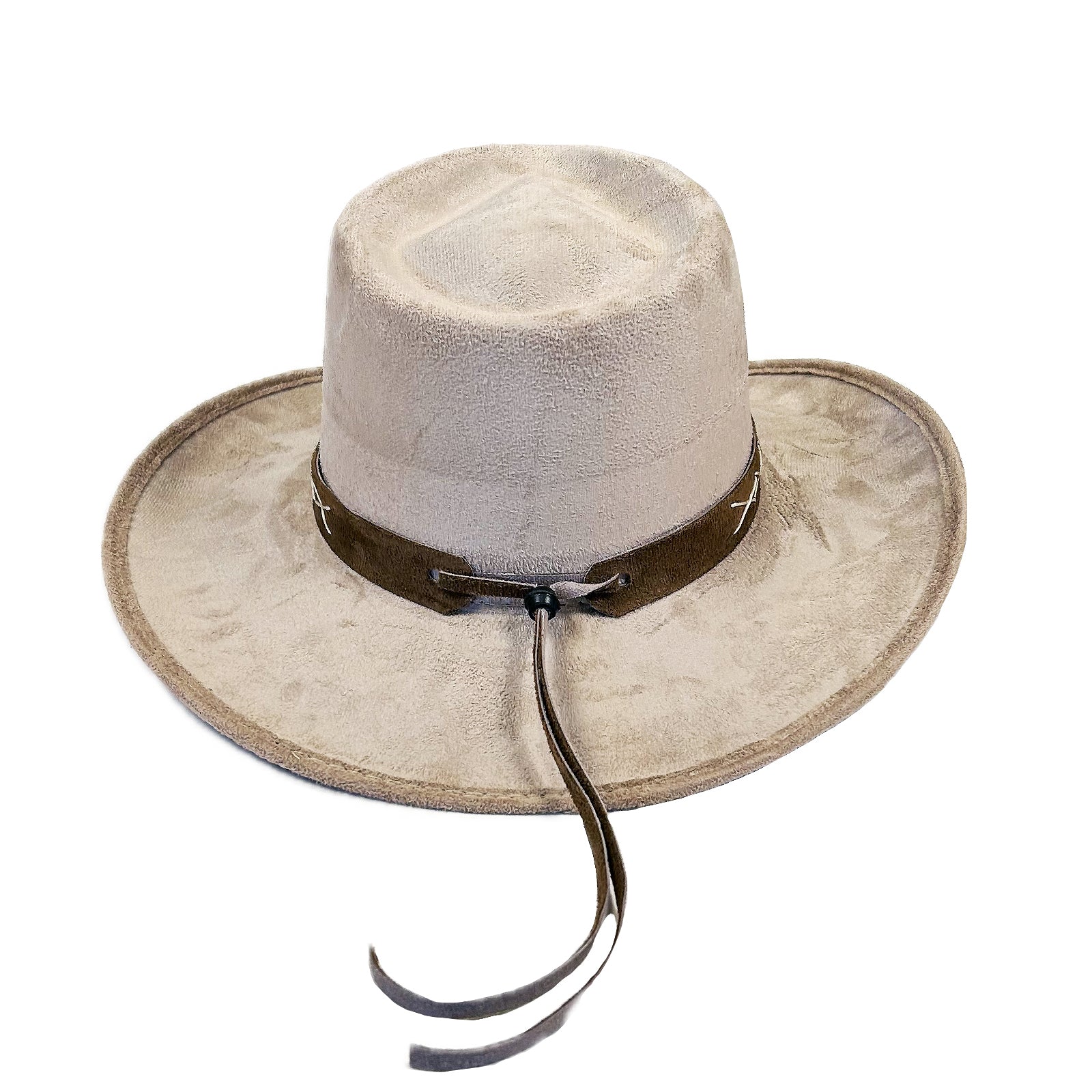 Suede Canyon Western Hat in Beige
