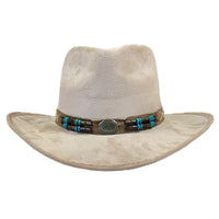 Suede Canyon Western Hat in Beige
