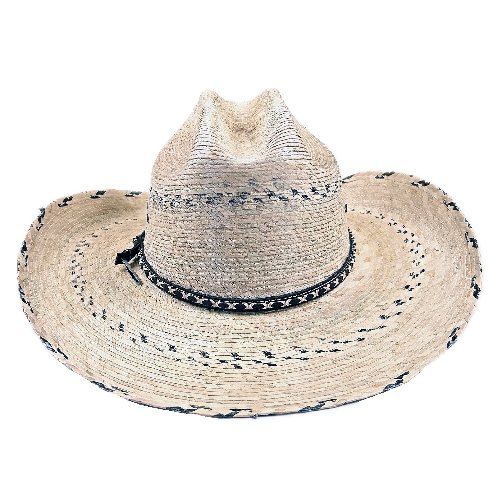 Premium Palm Straw Cattleman Cowboy Hat with Chin Cord
