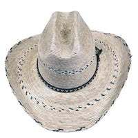 Premium Palm Straw Cattleman Cowboy Hat with Chin Cord
