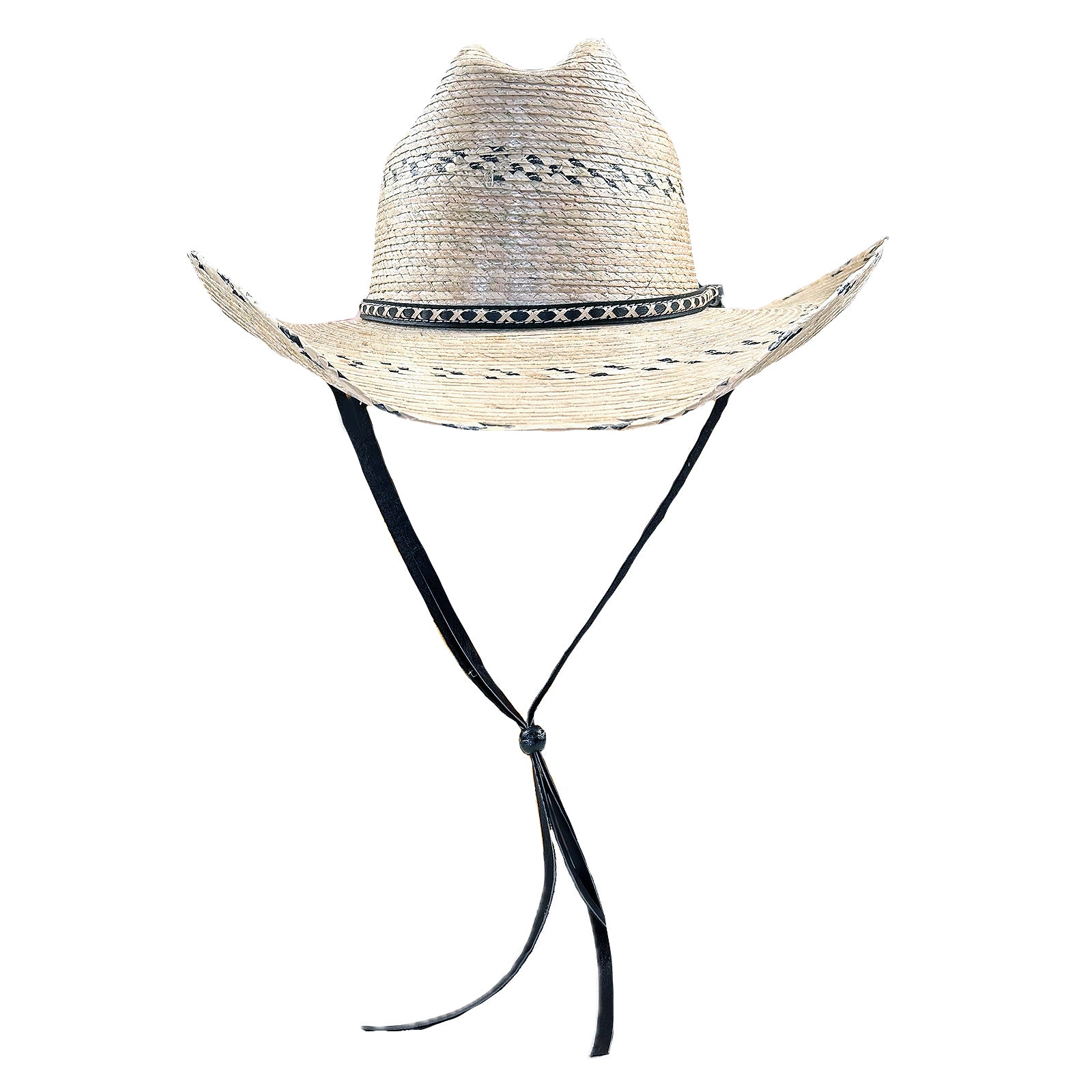 Premium Palm Straw Cattleman Cowboy Hat with Chin Cord