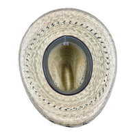 Premium Palm Straw Cowboy Hat with Gus Stripe