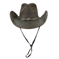 Brown Leather Western Hat with Studded Concho Hatband