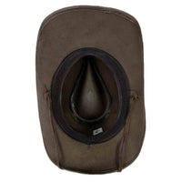 Brown Leather Western Hat with Studded Concho Hatband