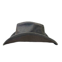 Brown Leather Western Hat with Studded Concho Hatband