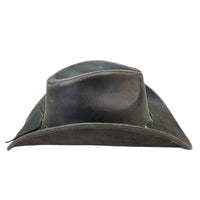 Brown Leather Western Hat with Studded Concho Hatband