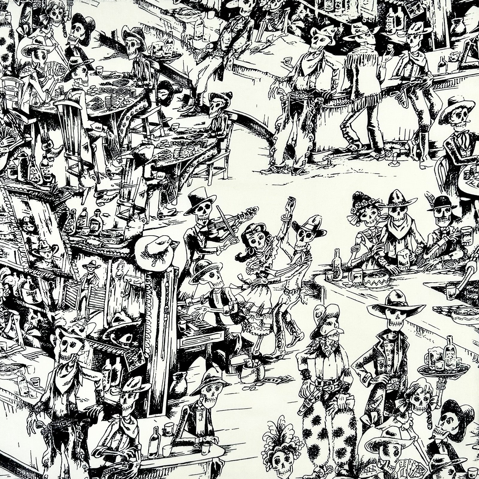 Deadwood Saloon Western Cotton Bandana