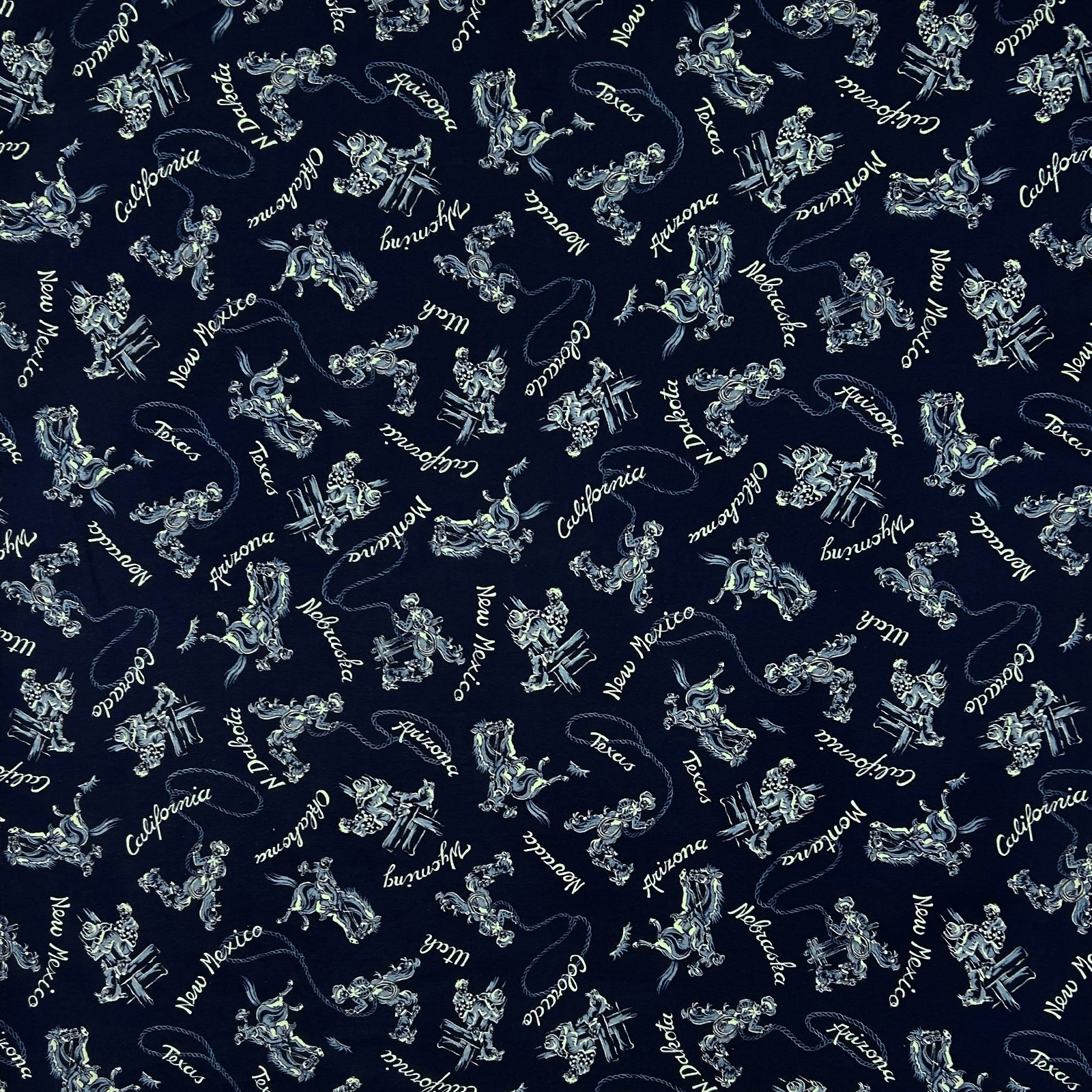Western Cowboys & States Navy Bandana