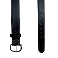 Classic Genuine Black Leather Western Belt