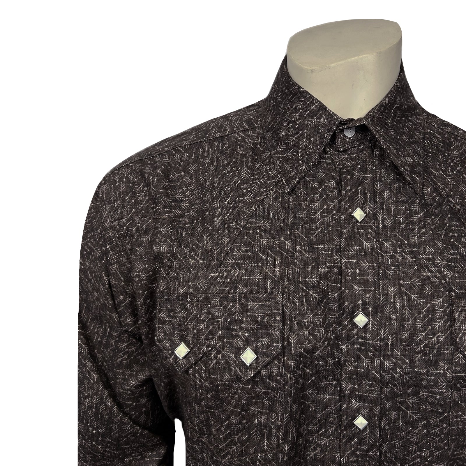 Men's Greige Follow Your Arrow Print Western Shirt
