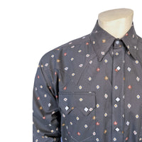 Men's Greige Native Print Western Shirt