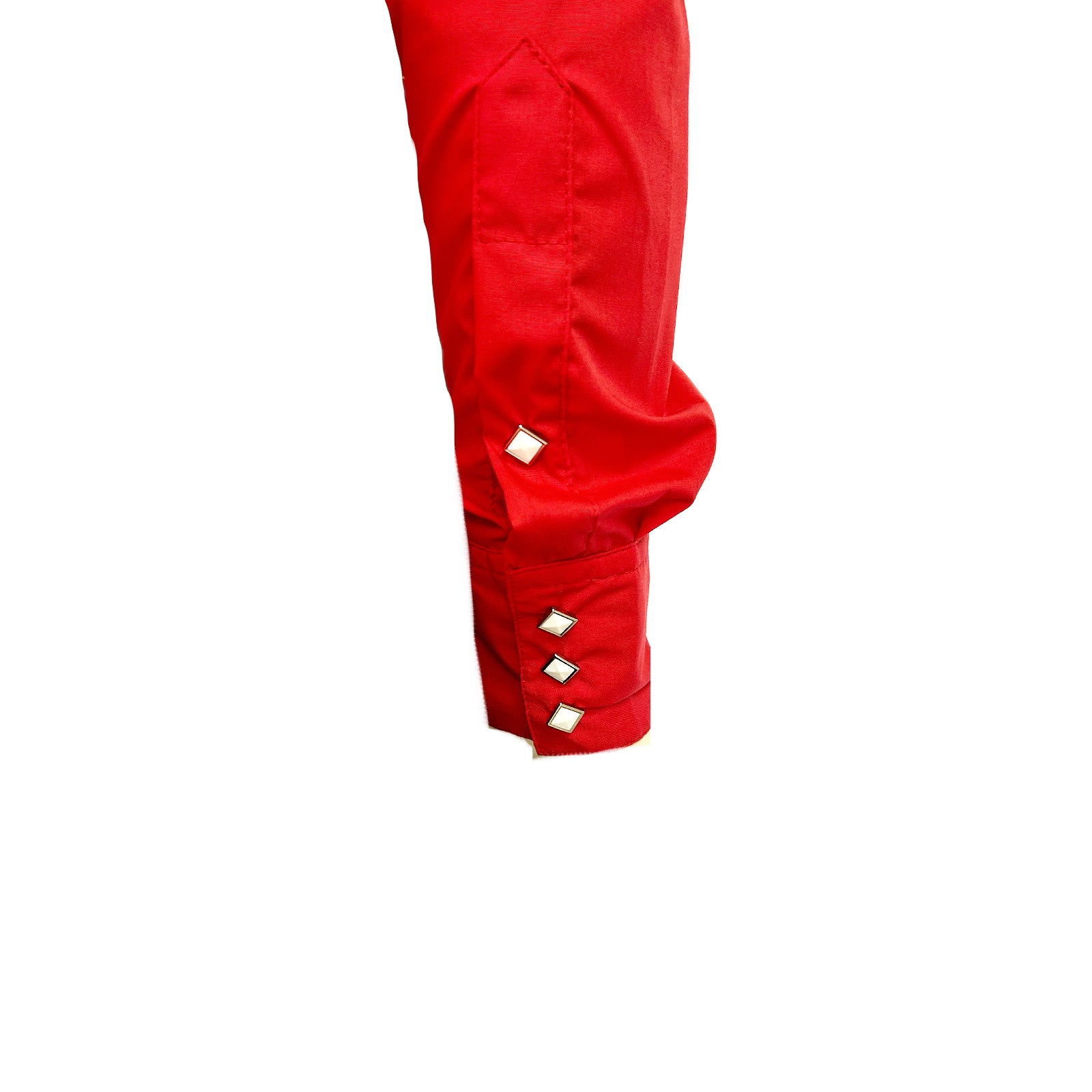 Men's Slim Fit Red Cotton Blend Western Shirt