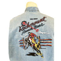 Men’s Rockmount Vintage Denim Bronc Embroidered Western Shirt