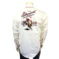 Men’s Rockmount Vintage Ivory Bronc Embroidered Western Shirt