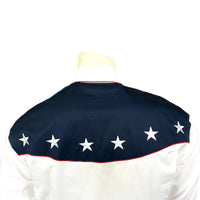 Men's American Flag Embroidered Western Shirt