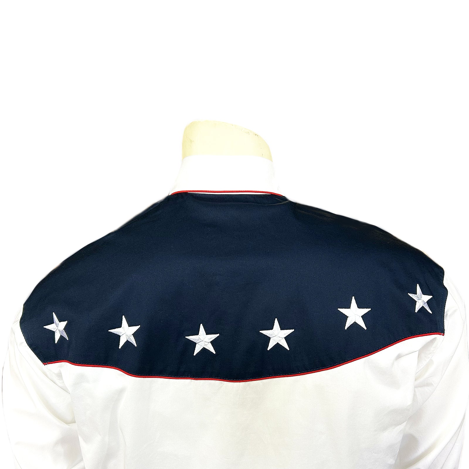 Men's American Flag Embroidered Western Shirt