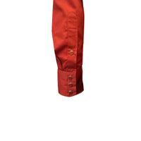 Men's Vintage 2-Tone Red & Native Pattern Embroidered Western Shirt