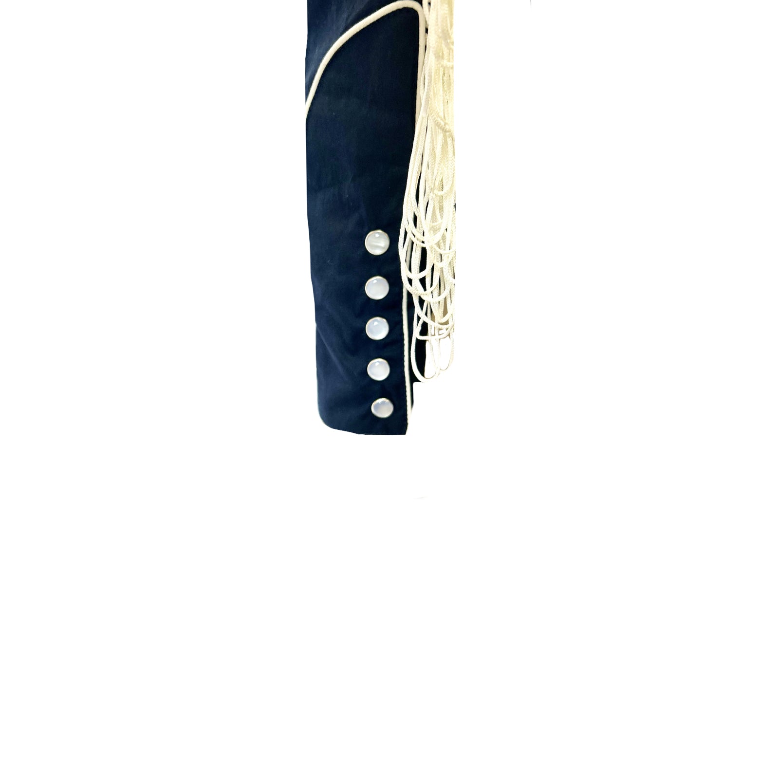Men's Vintage Fringe Navy Embroidered Western Shirt