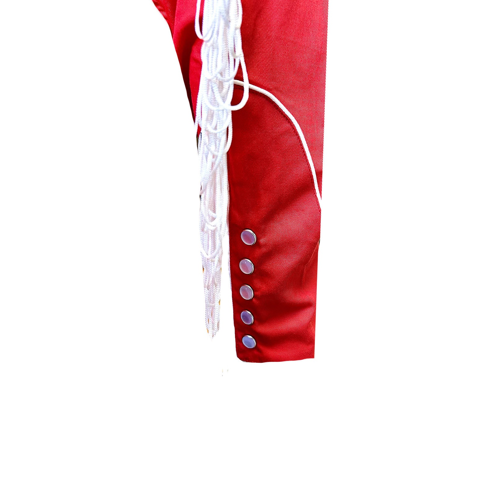 Men's Vintage Red Fringe Embroidered Western Shirt