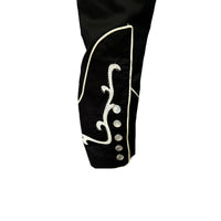 Men's Vintage Black American Bison Embroidered Western Shirt