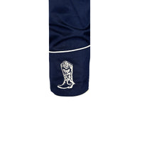 Men’s Navy Guitar, Boot & Hat Embroidered Western Shirt
