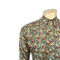 Men’s Riders Blue Print Western Shirt