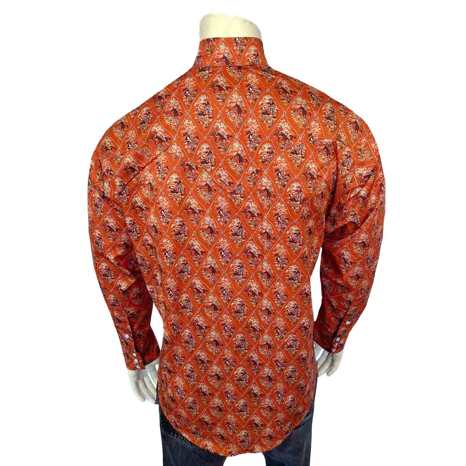 Men’s Riders Rust Print Western Shirt