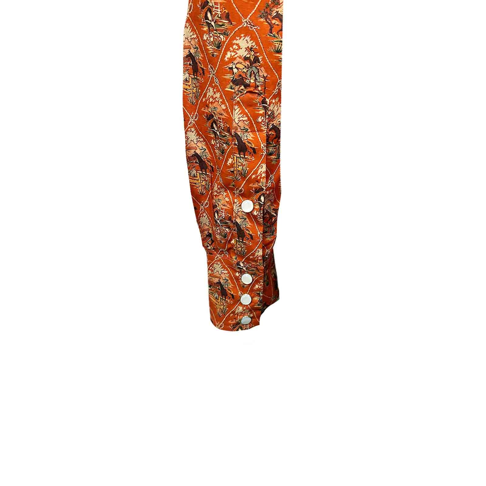 Men’s Riders Rust Print Western Shirt