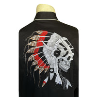 Men’s Chief Skulls Vintage Embroidered Western Shirt