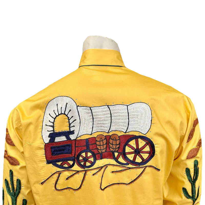Men's Porter Wagoner Gold Embroidered Western Shirt