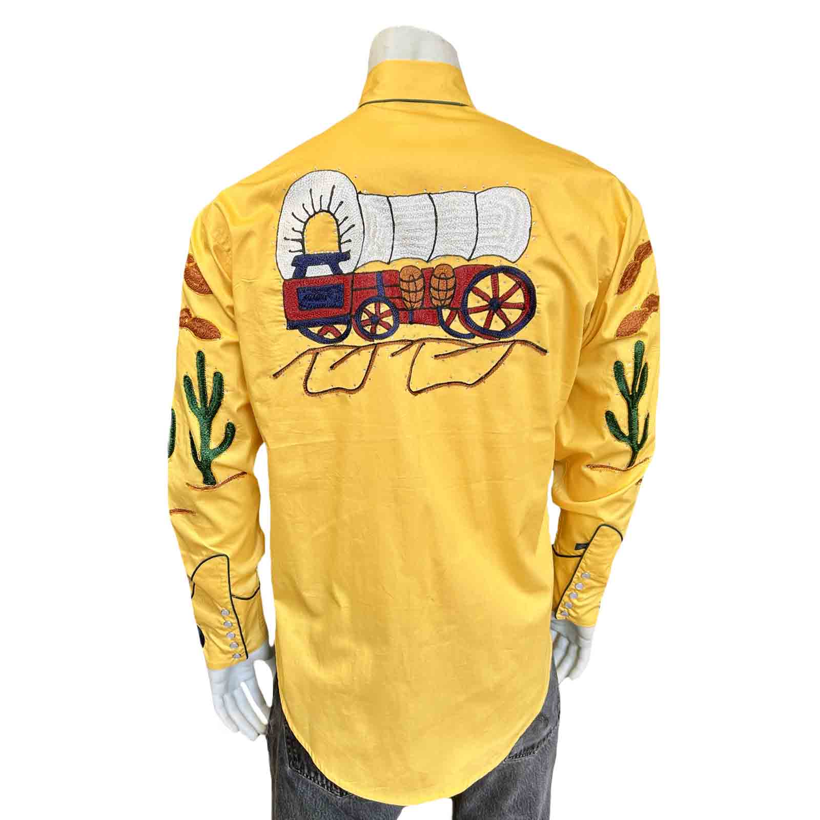 Men's Porter Wagoner Gold Embroidered Western Shirt