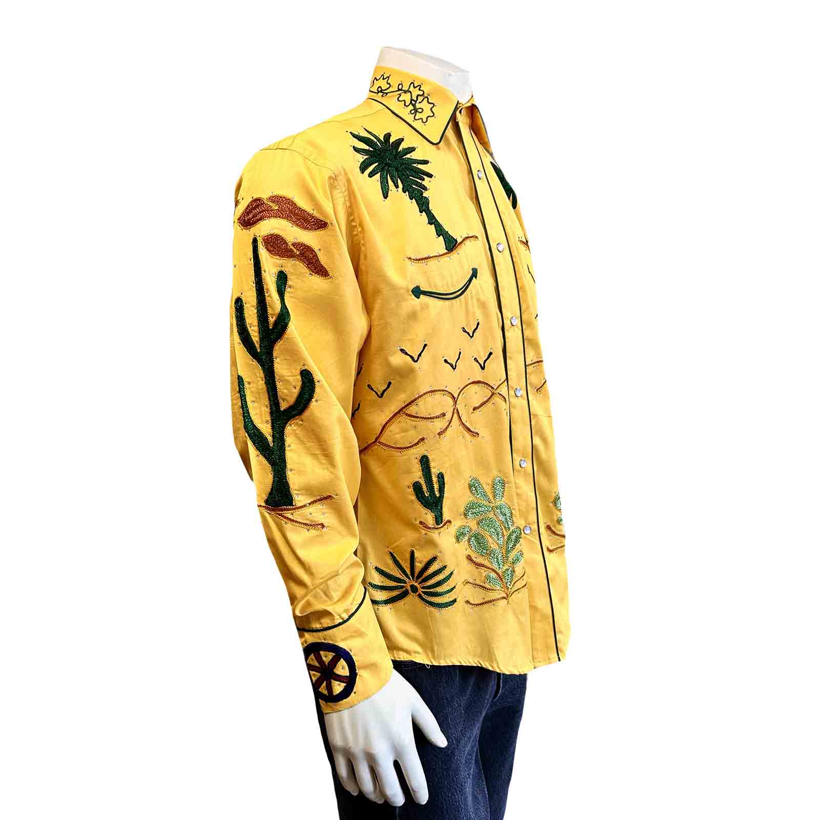 Men's Porter Wagoner Gold Embroidered Western Shirt